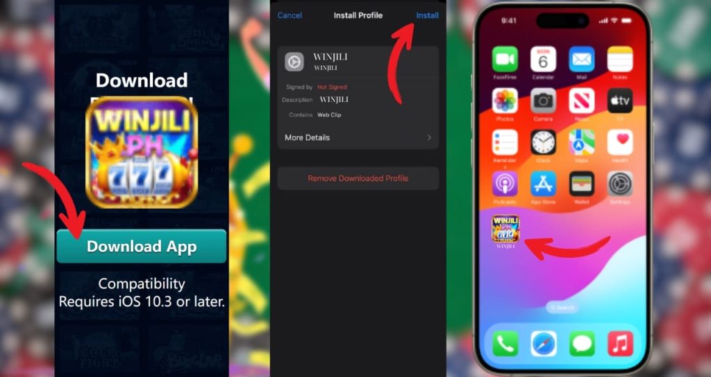 WINJILI Install App iOS